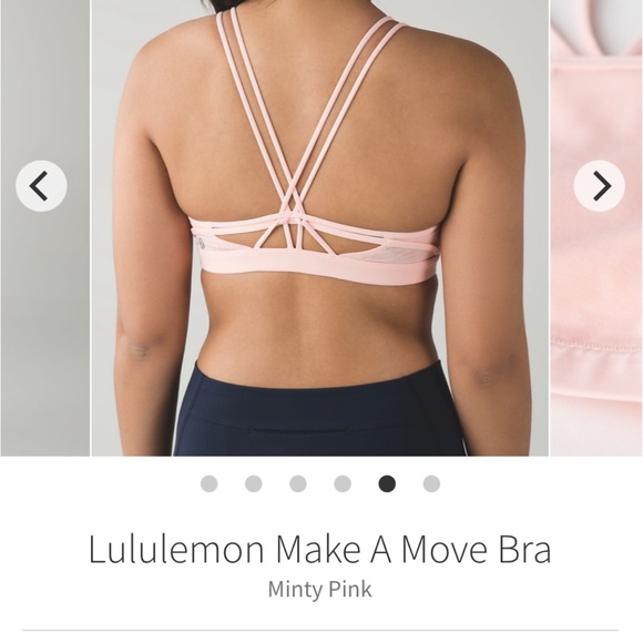 Lululemon Make a move bra in minty pink - Picture 2 of 5